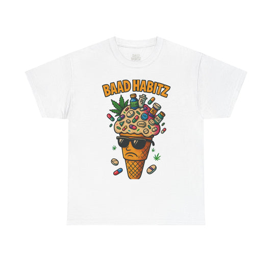 Funny Graphic Tee, Trendy T-Shirt for Casual Wear, Summer Wardrobe Essential, Perfect Gift for Friends, BAAD HABITZ Design
