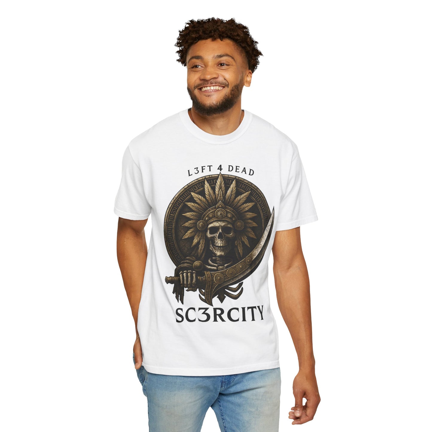 Unisex Garment-Dyed T-Shirt with Skull Design - Perfect for Casual Days and Gifting