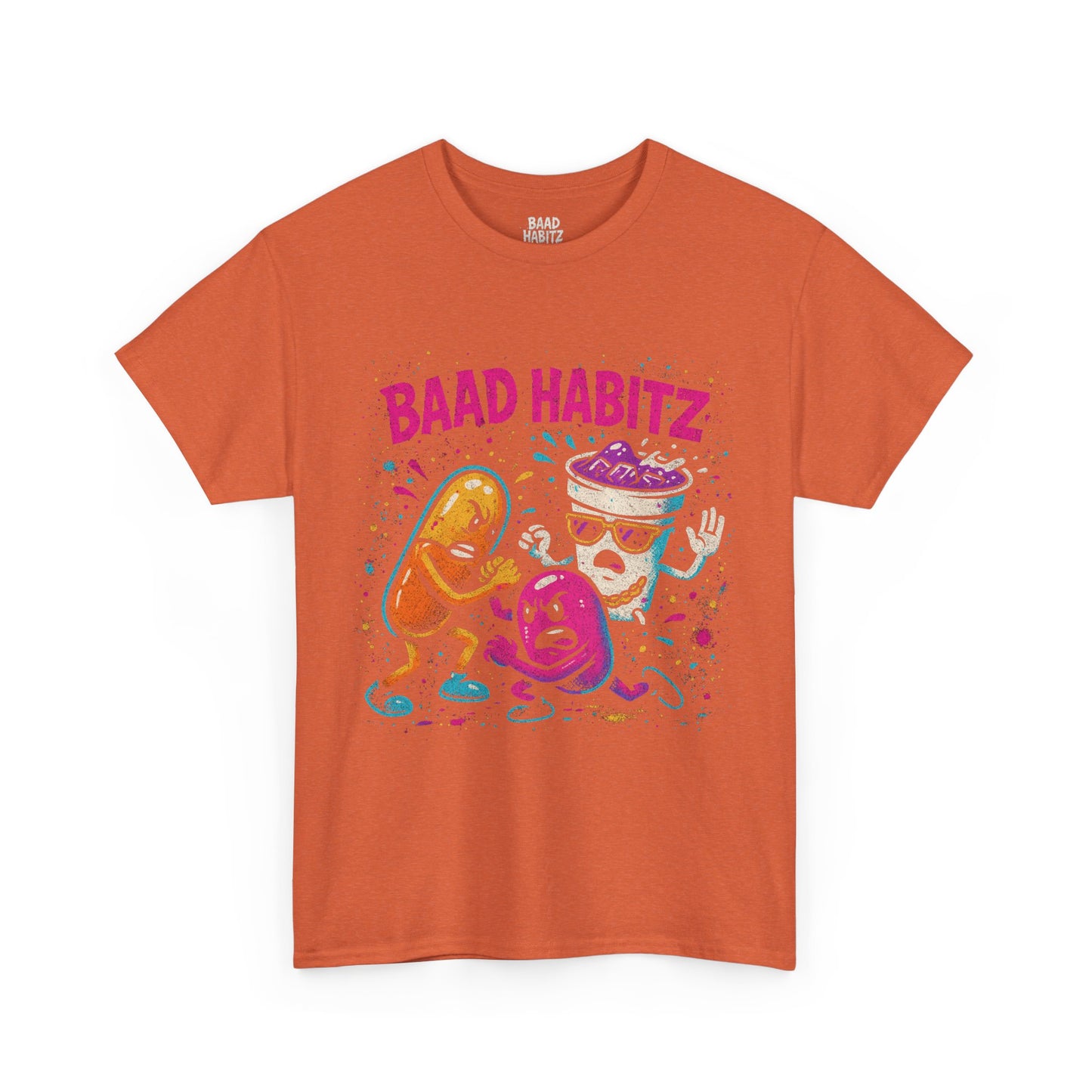 Funny Graphic Tee, Unisex Humor Shirt, Party Wear, Baad Habitz Apparel, Drugz T-Shirt, Gift for Friends