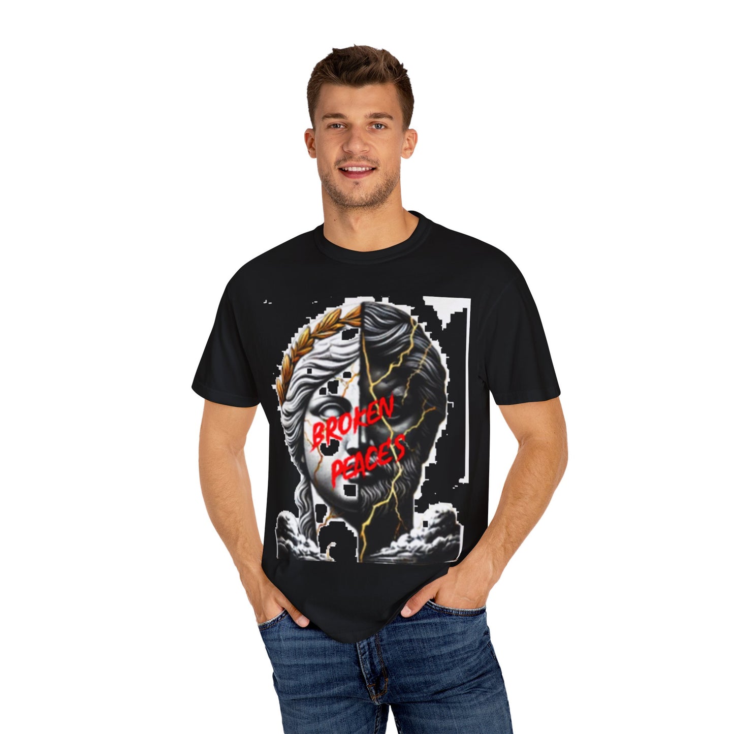 Unisex Garment-Dyed T-shirt - 'Broken Pieces' & 'God Save the Queen' Graphic Tee