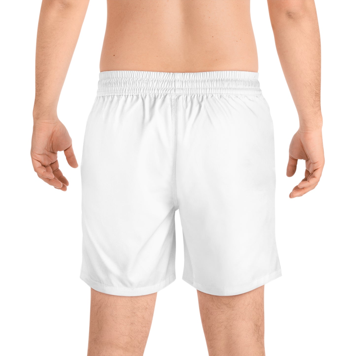 Men's Mid-Length Swim Shorts - Casual Beachwear with Bold Graphics
