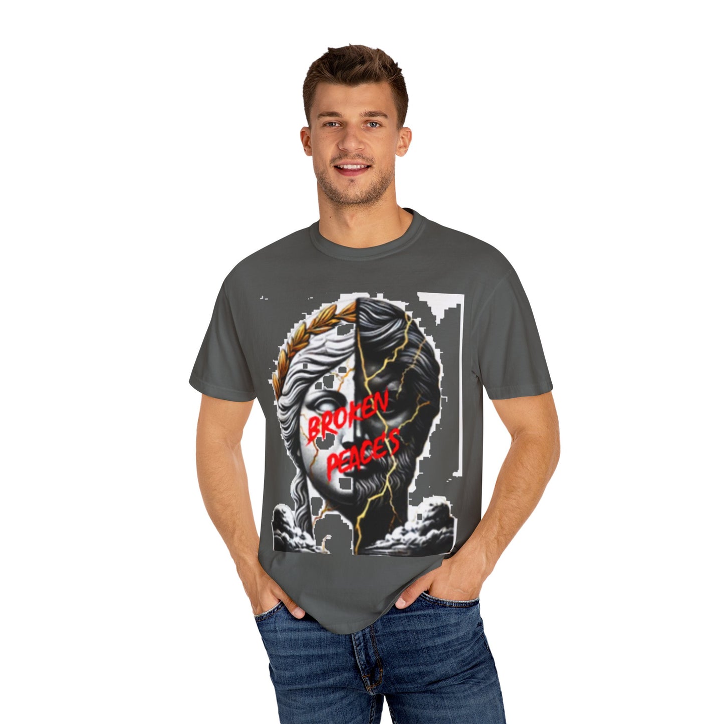 Unisex Garment-Dyed T-shirt - 'Broken Pieces' & 'God Save the Queen' Graphic Tee