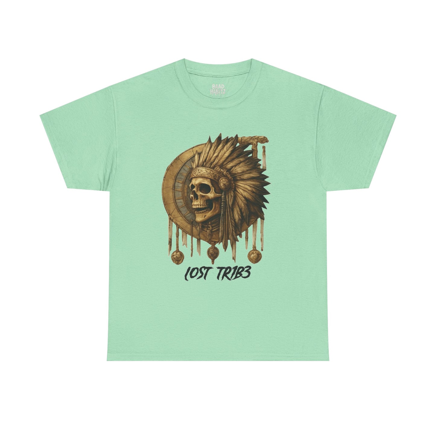 Unisex Heavy Cotton Tee - Lost Tribe Skull Design