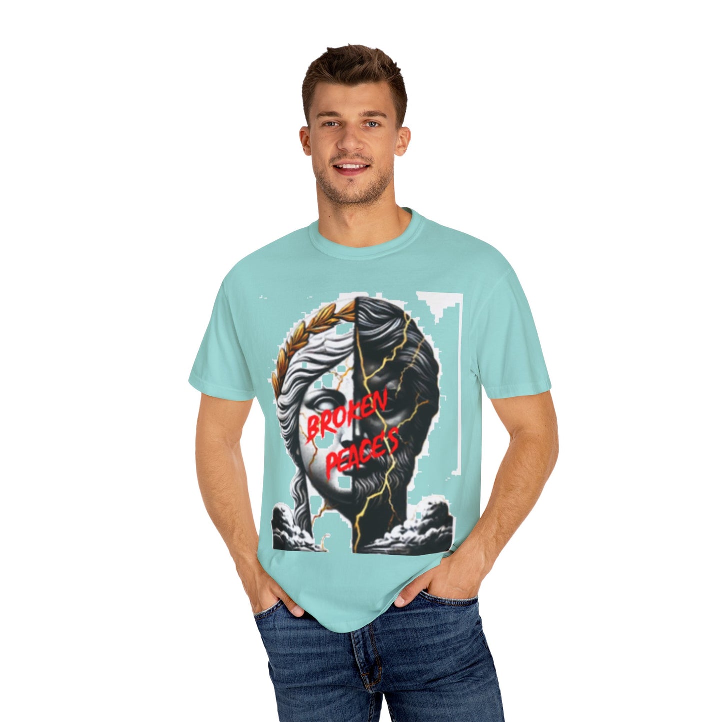 Unisex Garment-Dyed T-shirt - 'Broken Pieces' & 'God Save the Queen' Graphic Tee