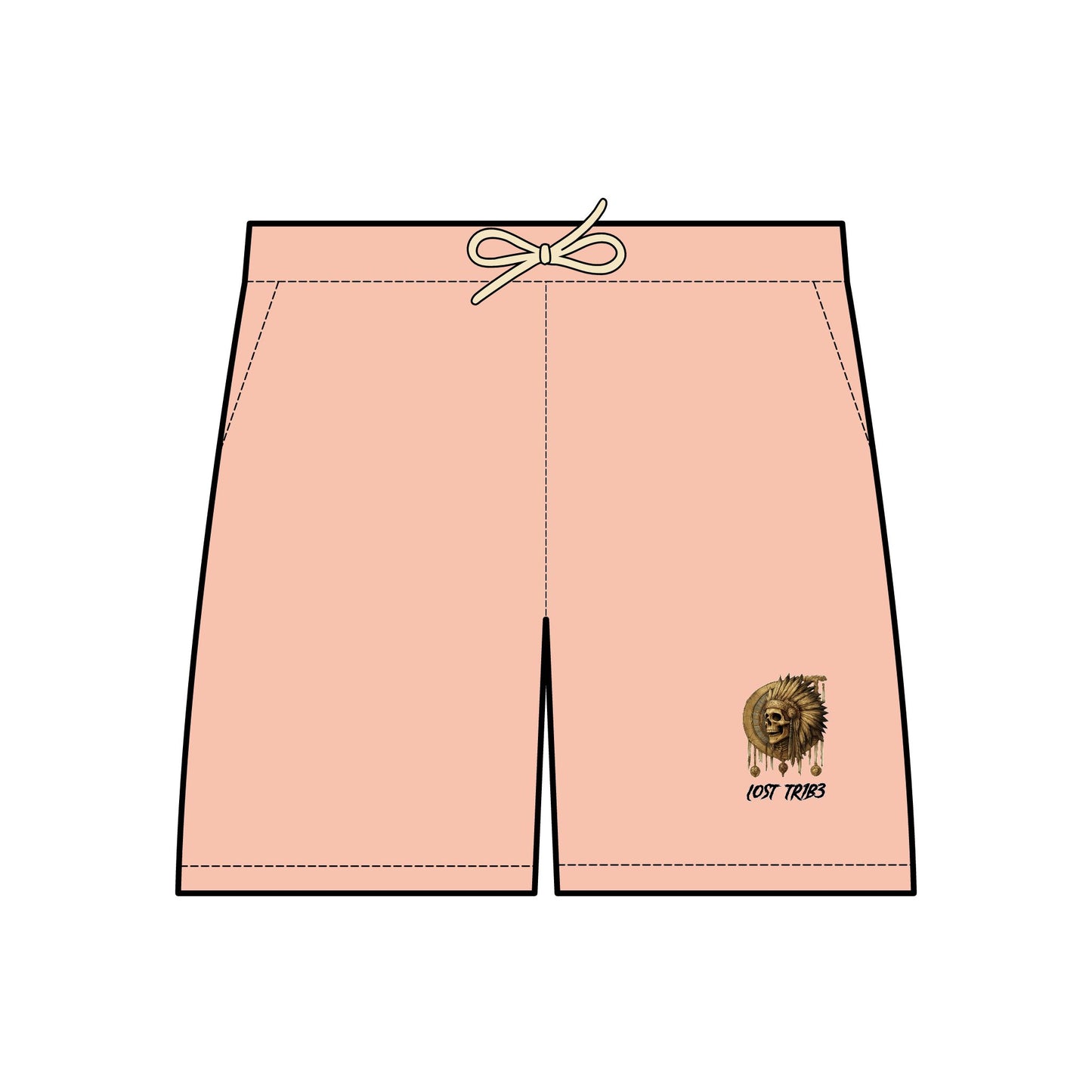 Garment-Dyed Lion Print Fleece Sweat Shorts for Casual Comfort