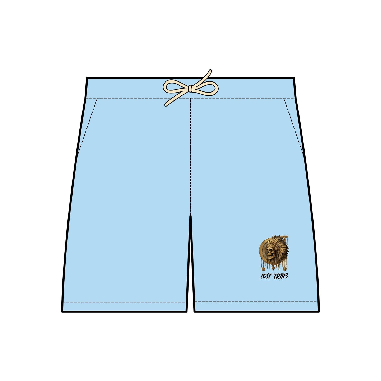 Garment-Dyed Lion Print Fleece Sweat Shorts for Casual Comfort