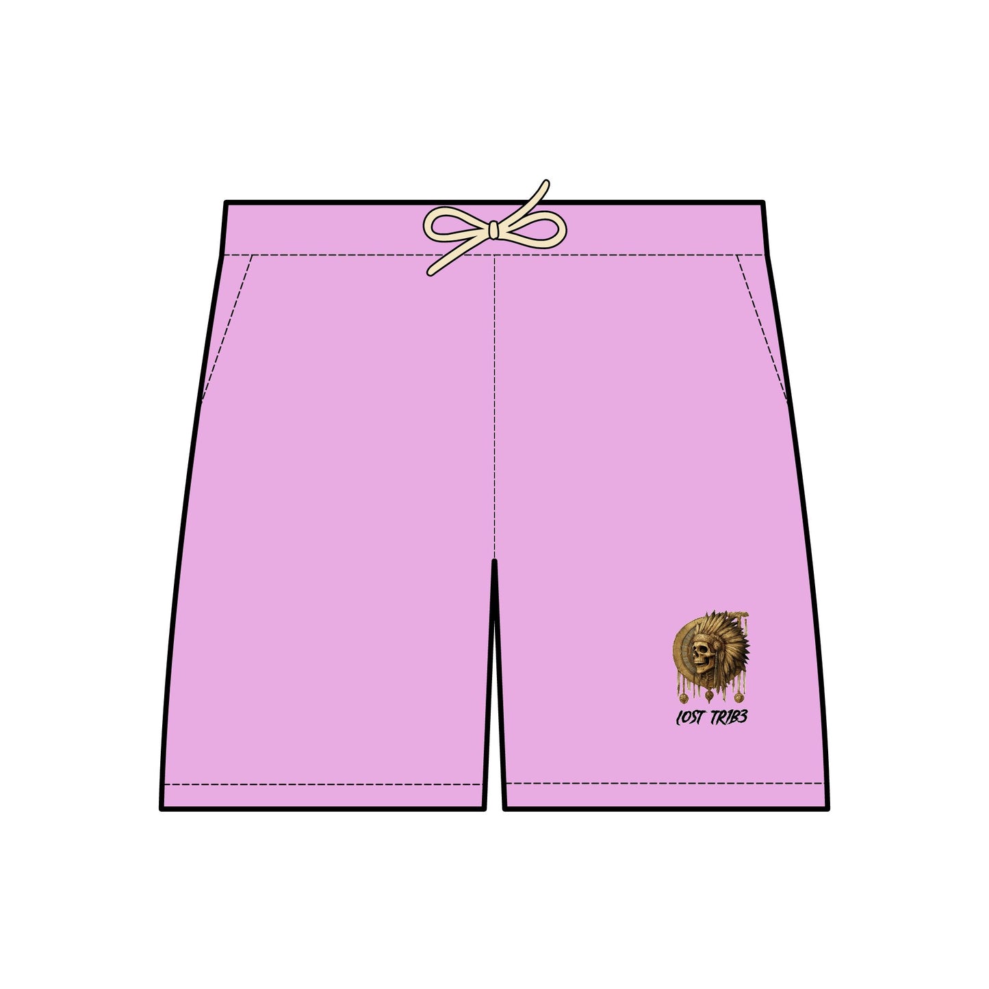 Garment-Dyed Lion Print Fleece Sweat Shorts for Casual Comfort