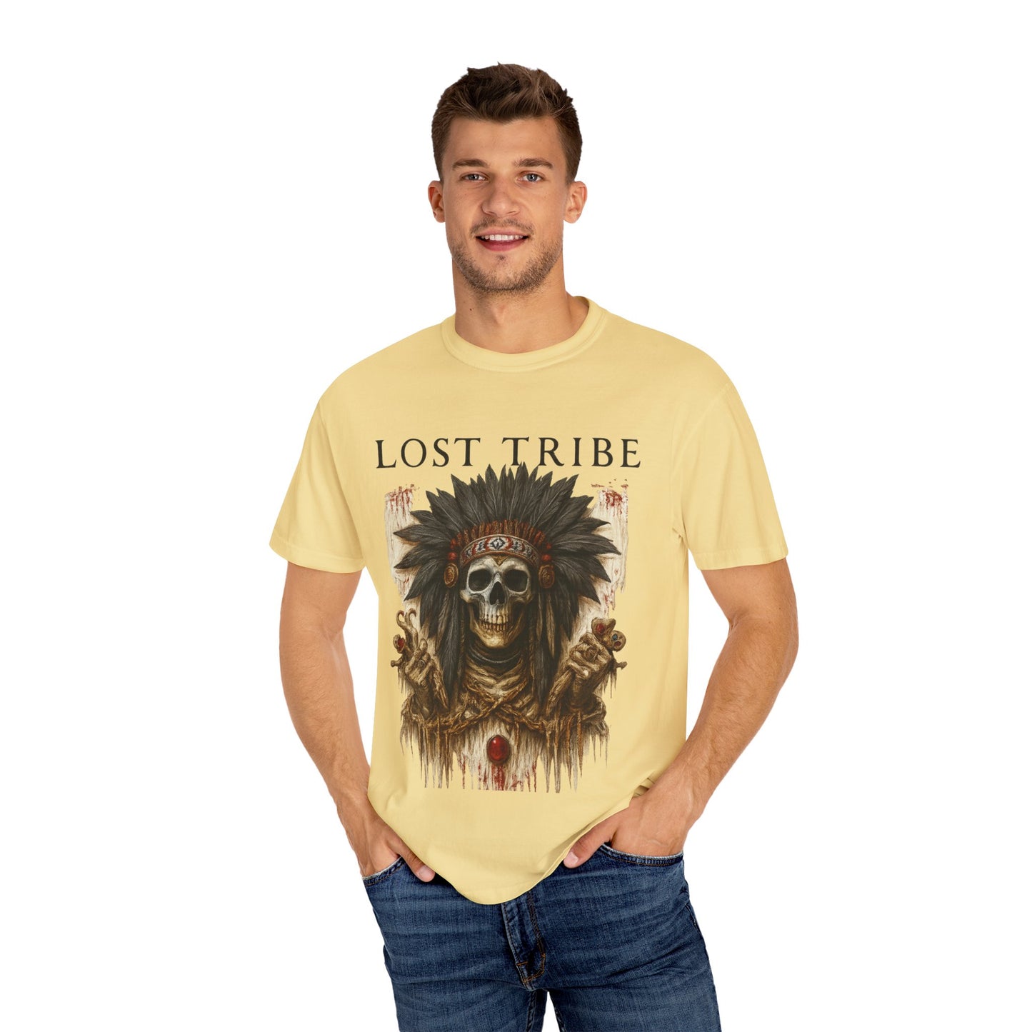 Lost Tribe Unisex Garment-Dyed T-Shirt | Scarcity Graphic Tee for Festival & Everyday Wear
