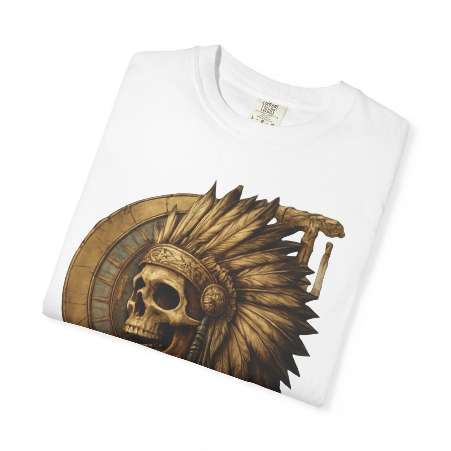 Unisex Garment-Dyed T-Shirt - 'Lost Tribe' Skull Design