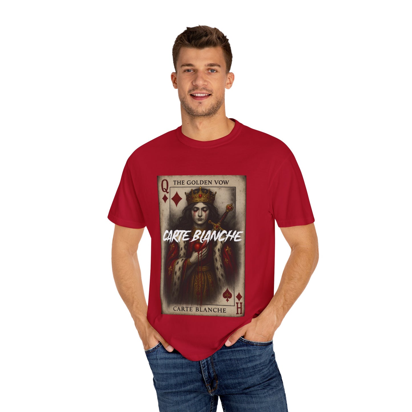 Artistic Unisex T-Shirt - Carte Blanche Playing Card Design