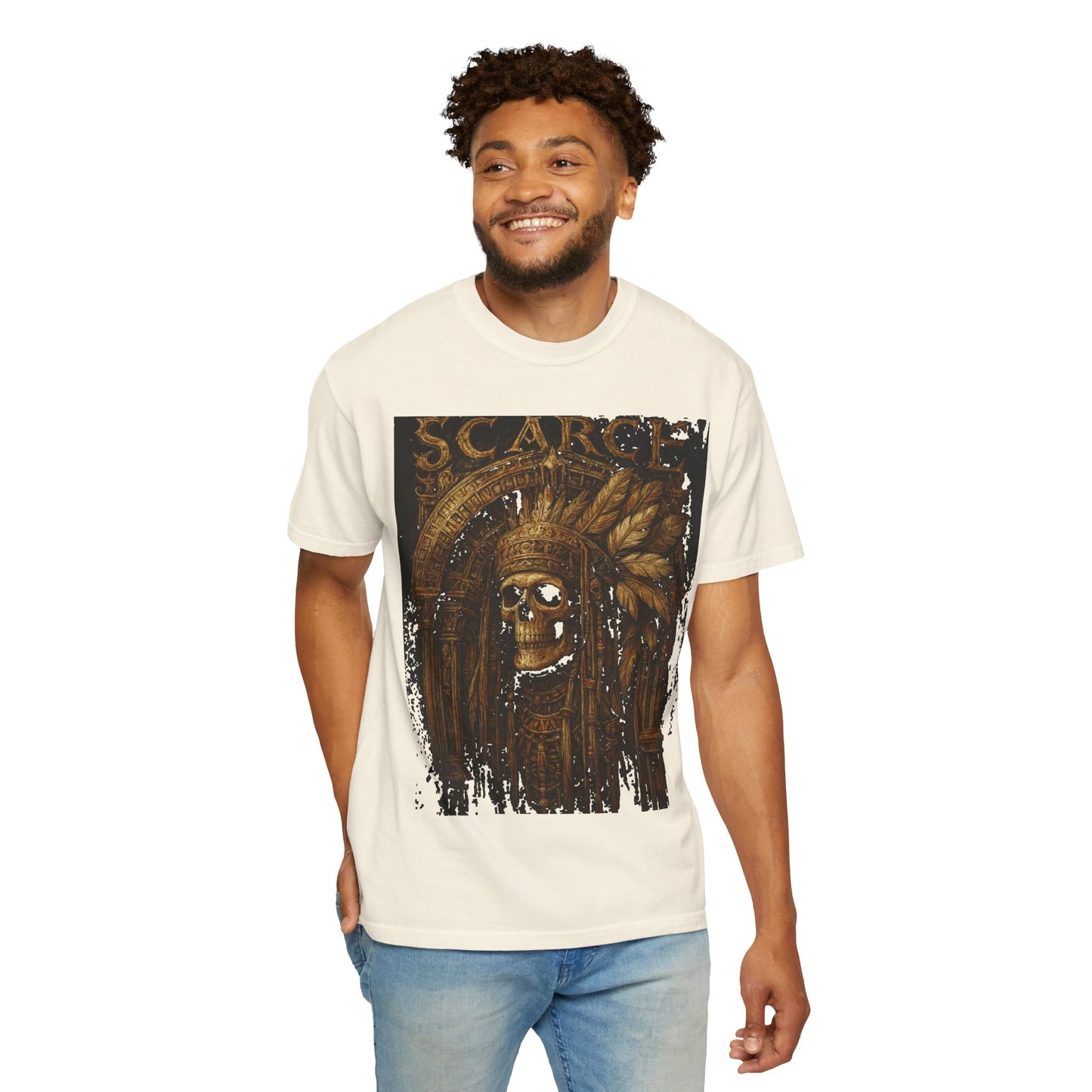 Unisex Garment-Dyed T-Shirt - SCARCE The Lost Skull Design