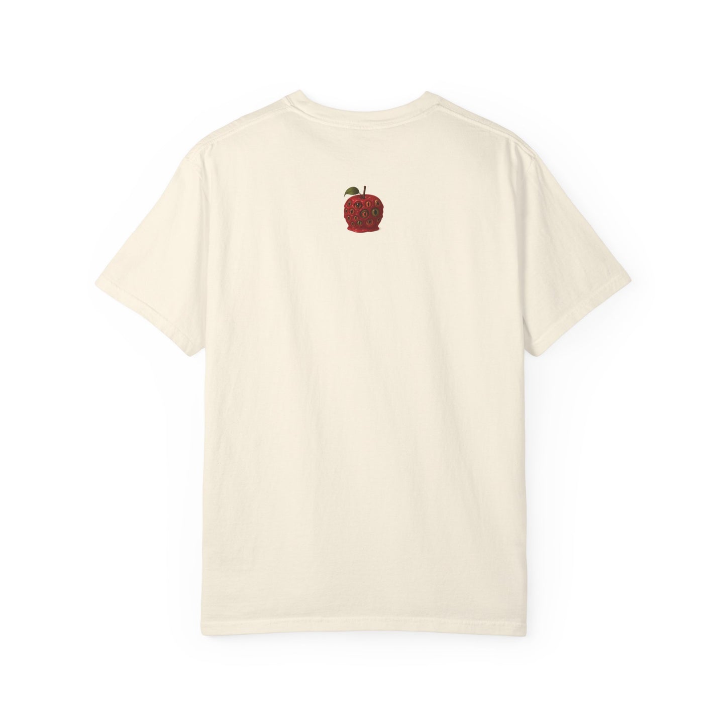 Garment-Dyed Unisex T-Shirt - Noxiae Poena Paresto with Apple Design