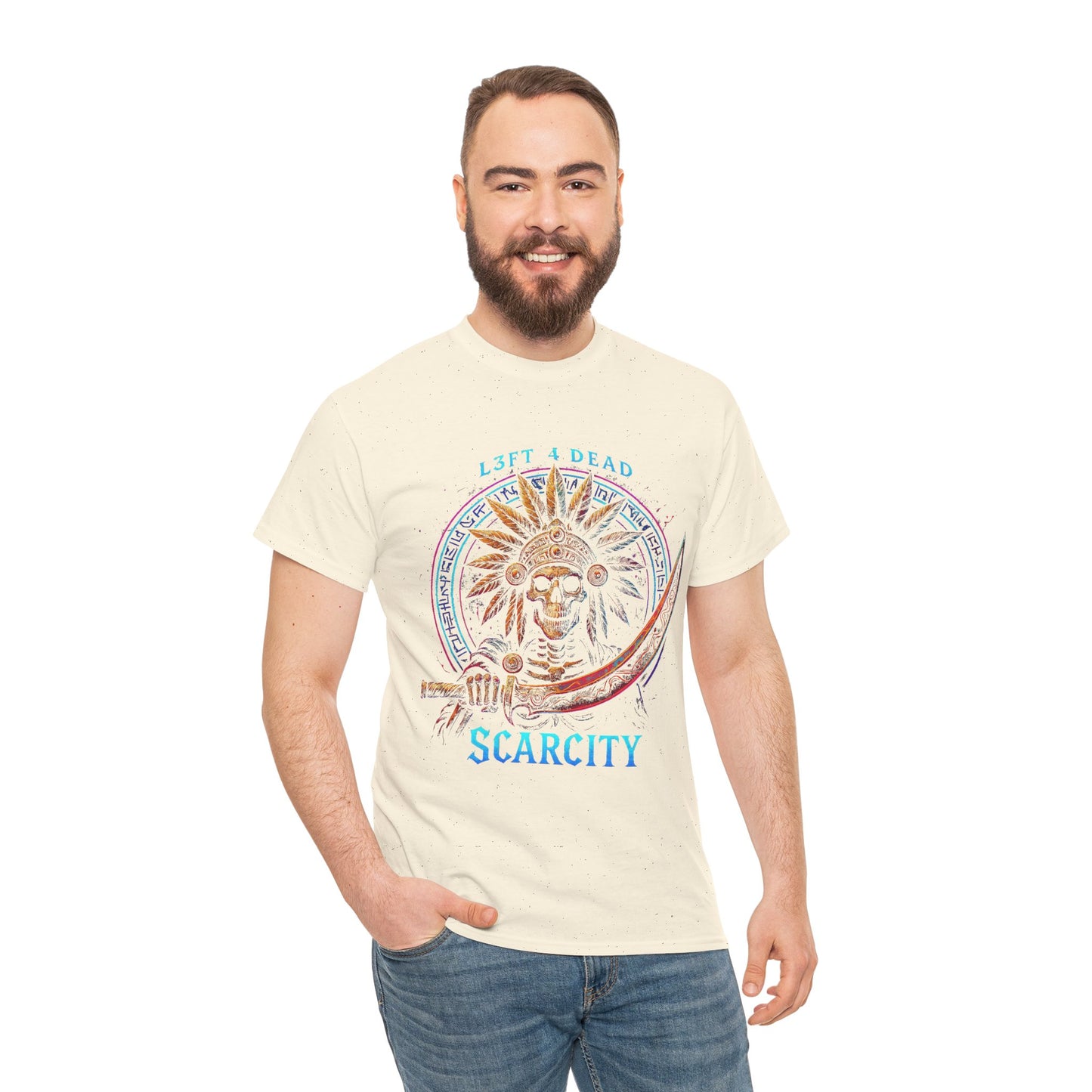 Vintage Graphic Unisex Heavy Cotton Tee - 'Scarcity' Design