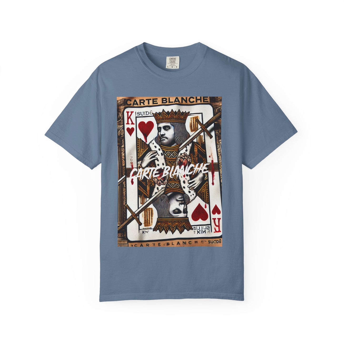 Street Art Graphic T-Shirt - 'God Save the Queen' & 'Carte Blanche' Design