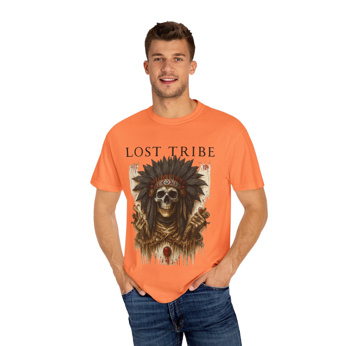 Lost Tribe Unisex Garment-Dyed T-Shirt | Scarcity Graphic Tee for Festival & Everyday Wear
