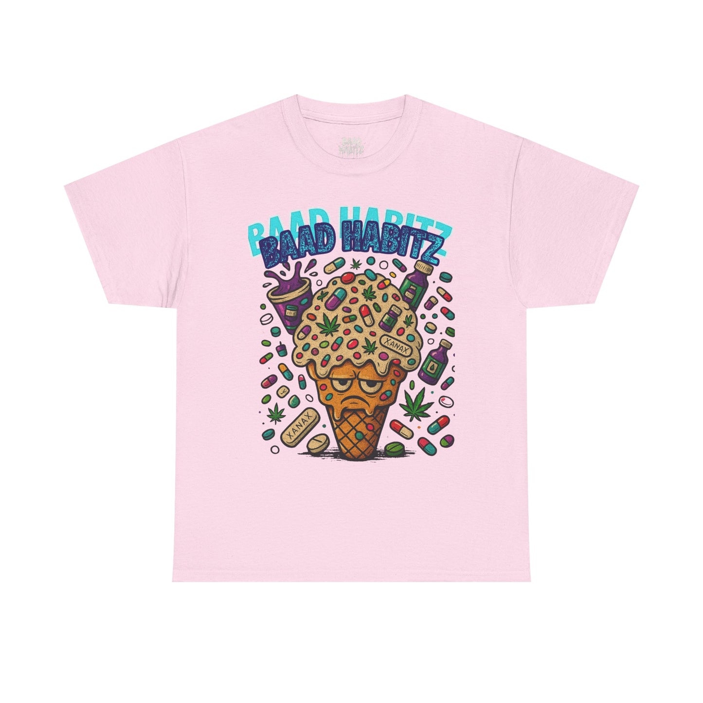 Fun Ice Cream Graphic Tee, Unisex Heavy Cotton Shirt, Summer Wear, Gift for Friends, Casual Outfit, Music Festival Apparel