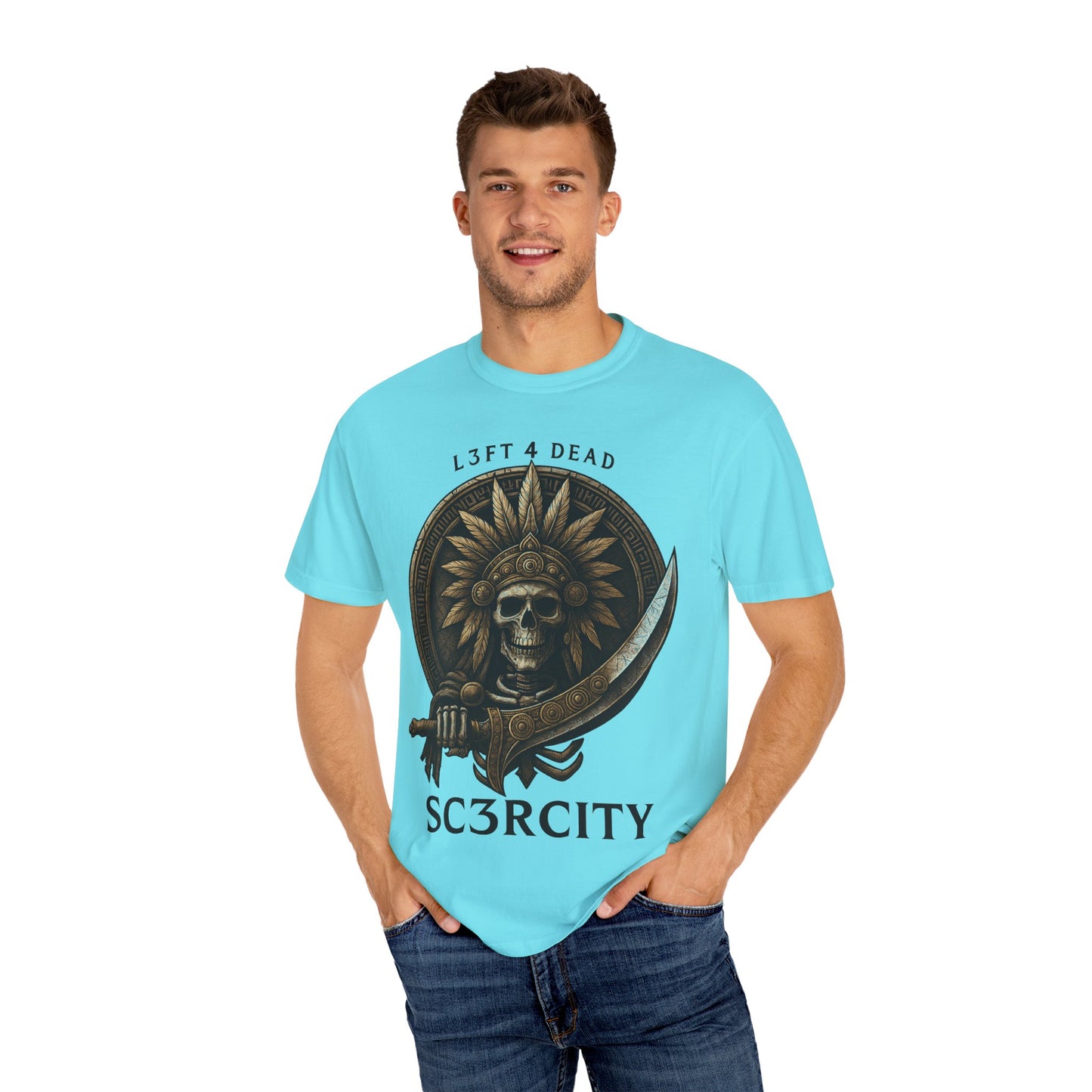 Unisex Garment-Dyed T-Shirt with Skull Design - Perfect for Casual Days and Gifting