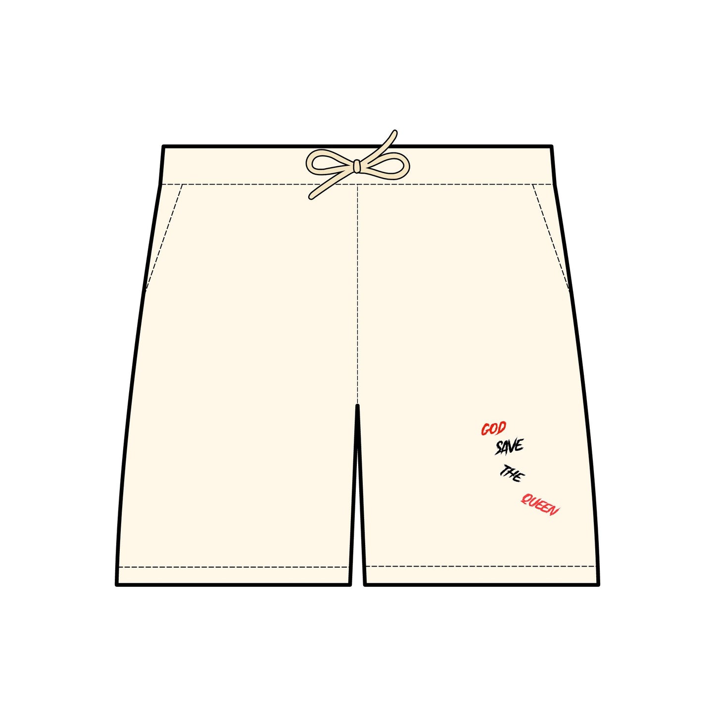 Unisex Lightweight God Save The Queen Sweat Shorts