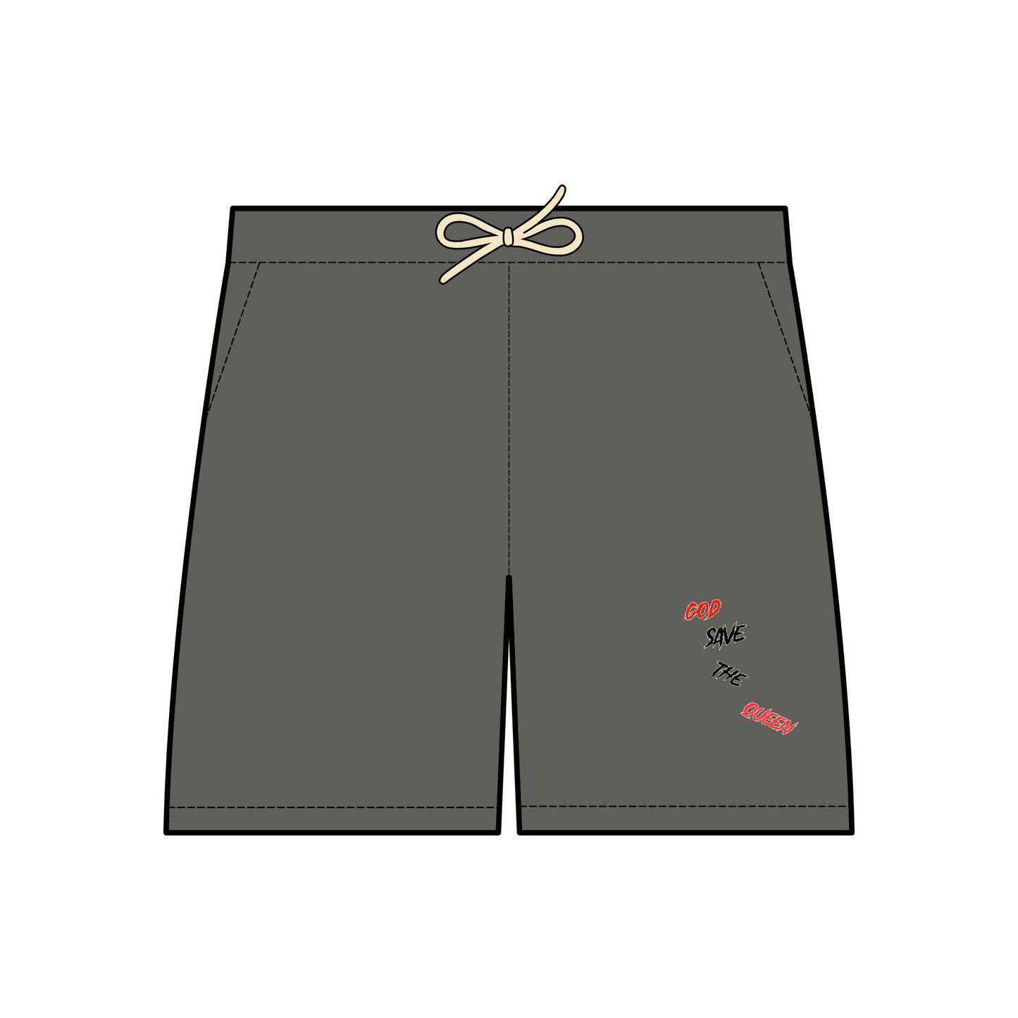 Unisex Lightweight God Save The Queen Sweat Shorts
