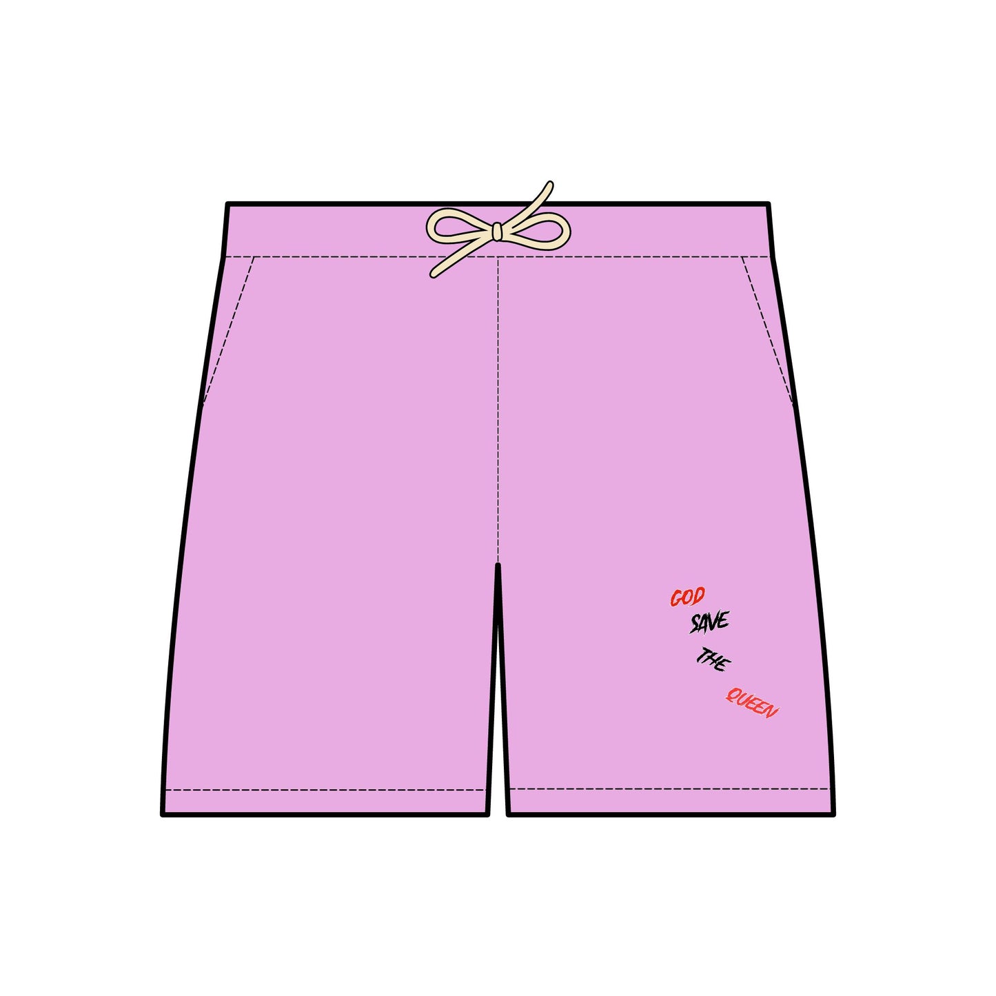 Unisex Lightweight God Save The Queen Sweat Shorts