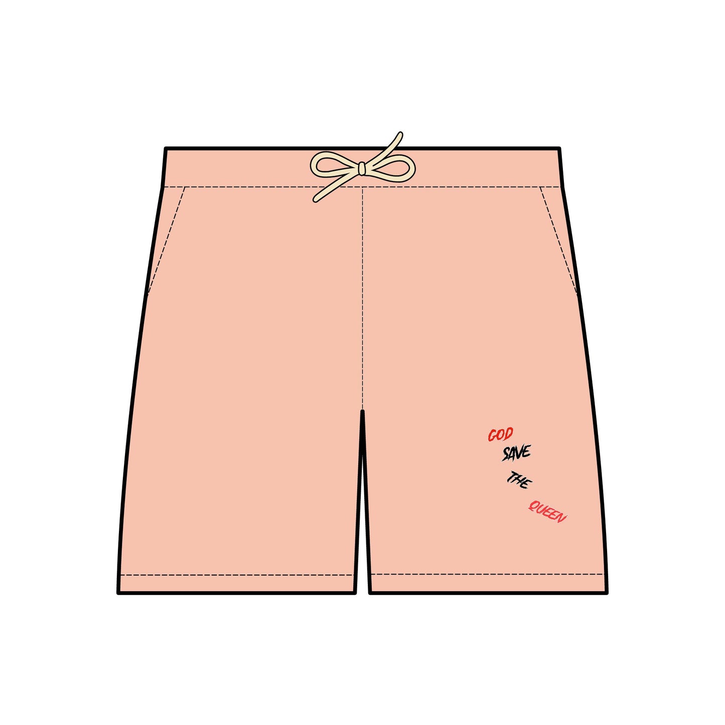 Unisex Lightweight God Save The Queen Sweat Shorts