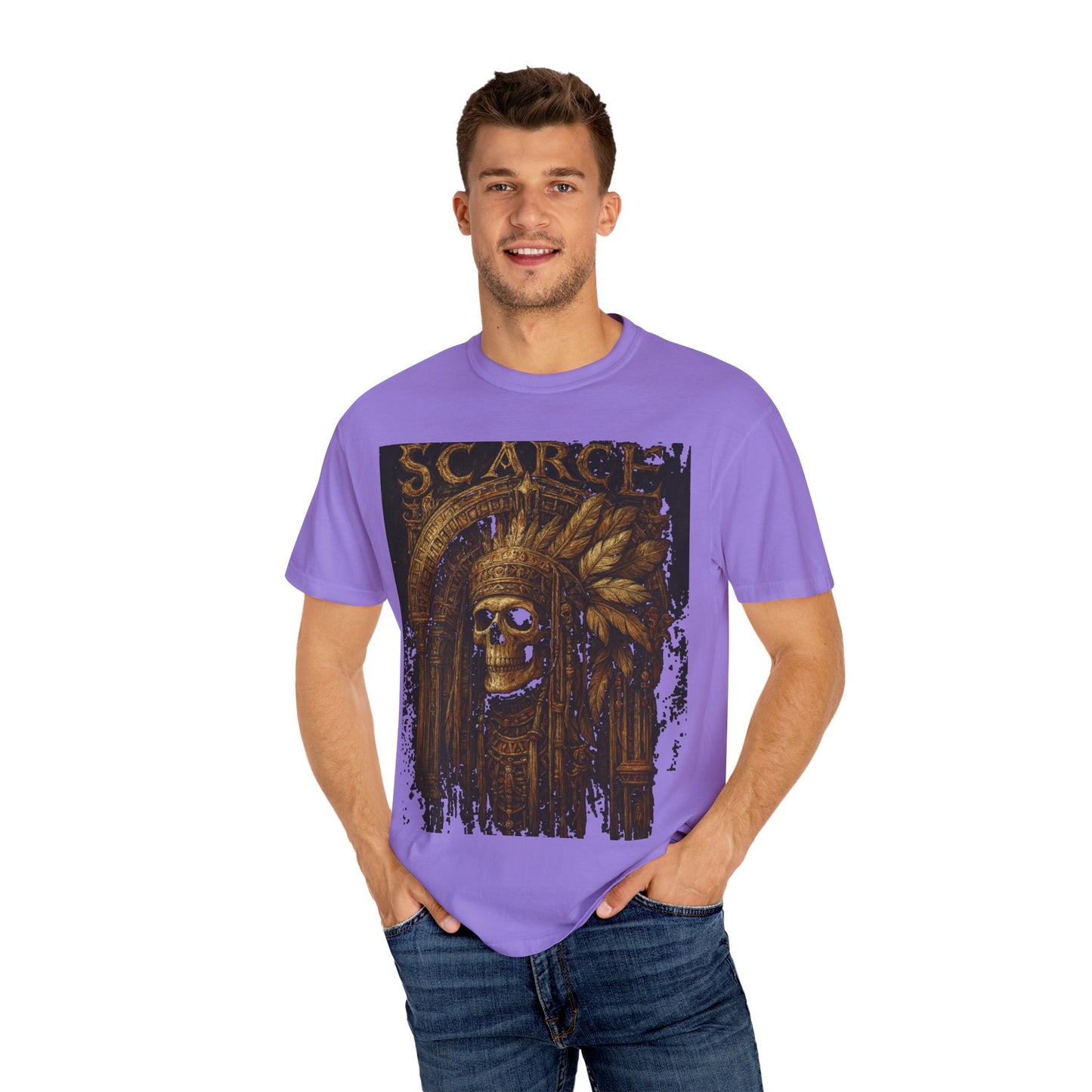 Unisex Garment-Dyed T-Shirt - SCARCE The Lost Skull Design
