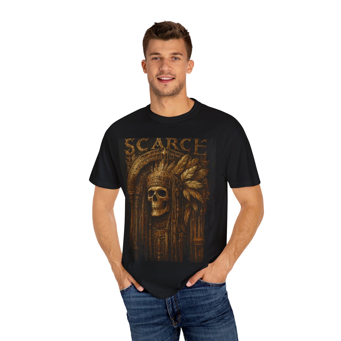 Unisex Garment-Dyed T-Shirt - SCARCE The Lost Skull Design