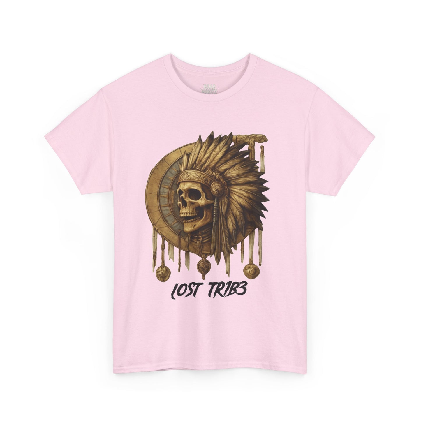 Unisex Heavy Cotton Tee - Lost Tribe Skull Design
