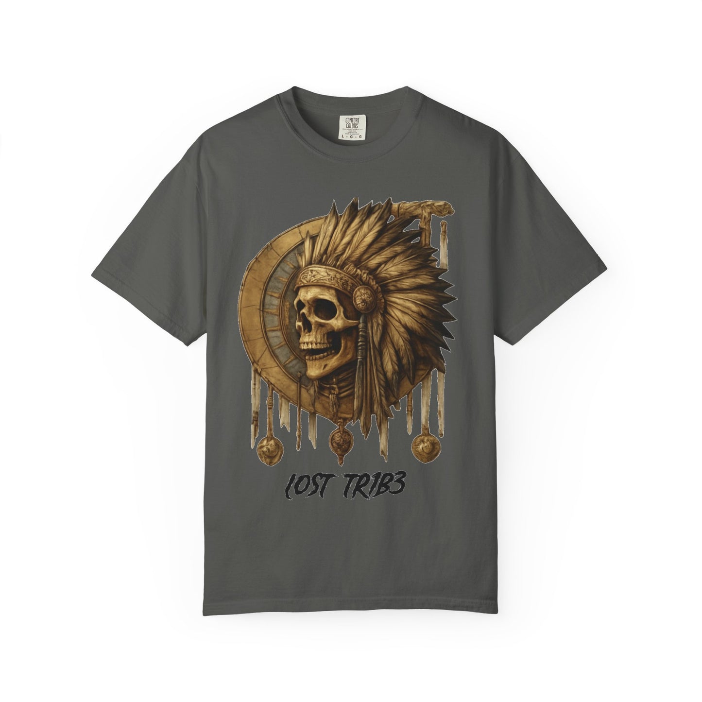 Unisex Garment-Dyed T-Shirt - 'Lost Tribe' Skull Design