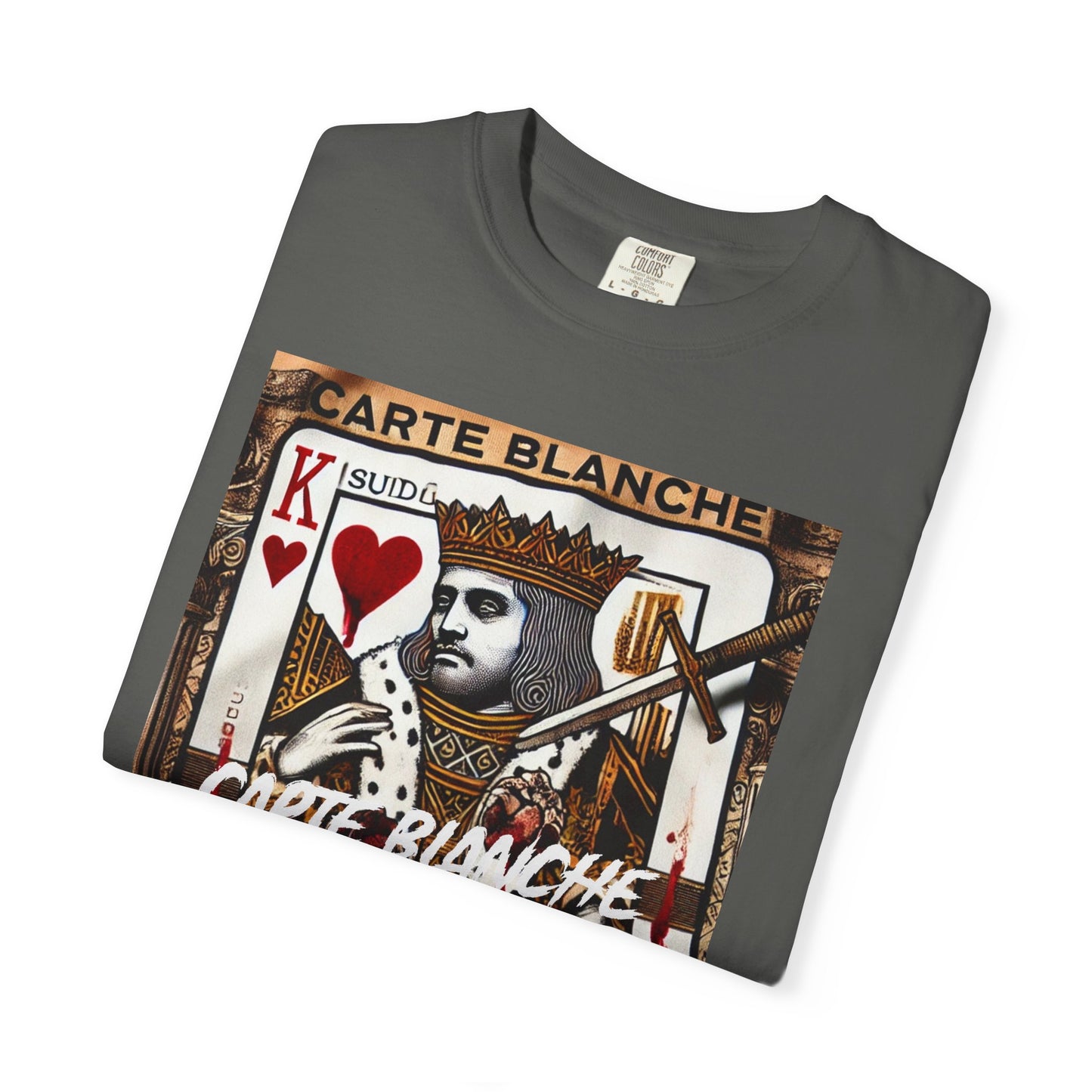 Street Art Graphic T-Shirt - 'God Save the Queen' & 'Carte Blanche' Design