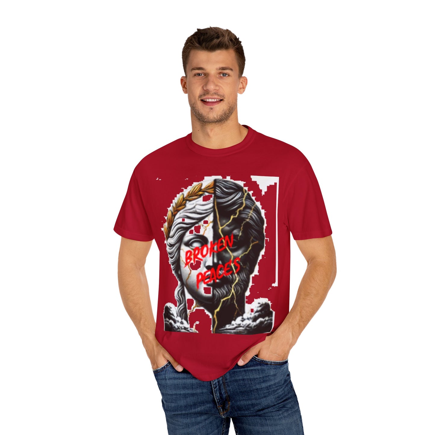 Unisex Garment-Dyed T-shirt - 'Broken Pieces' & 'God Save the Queen' Graphic Tee