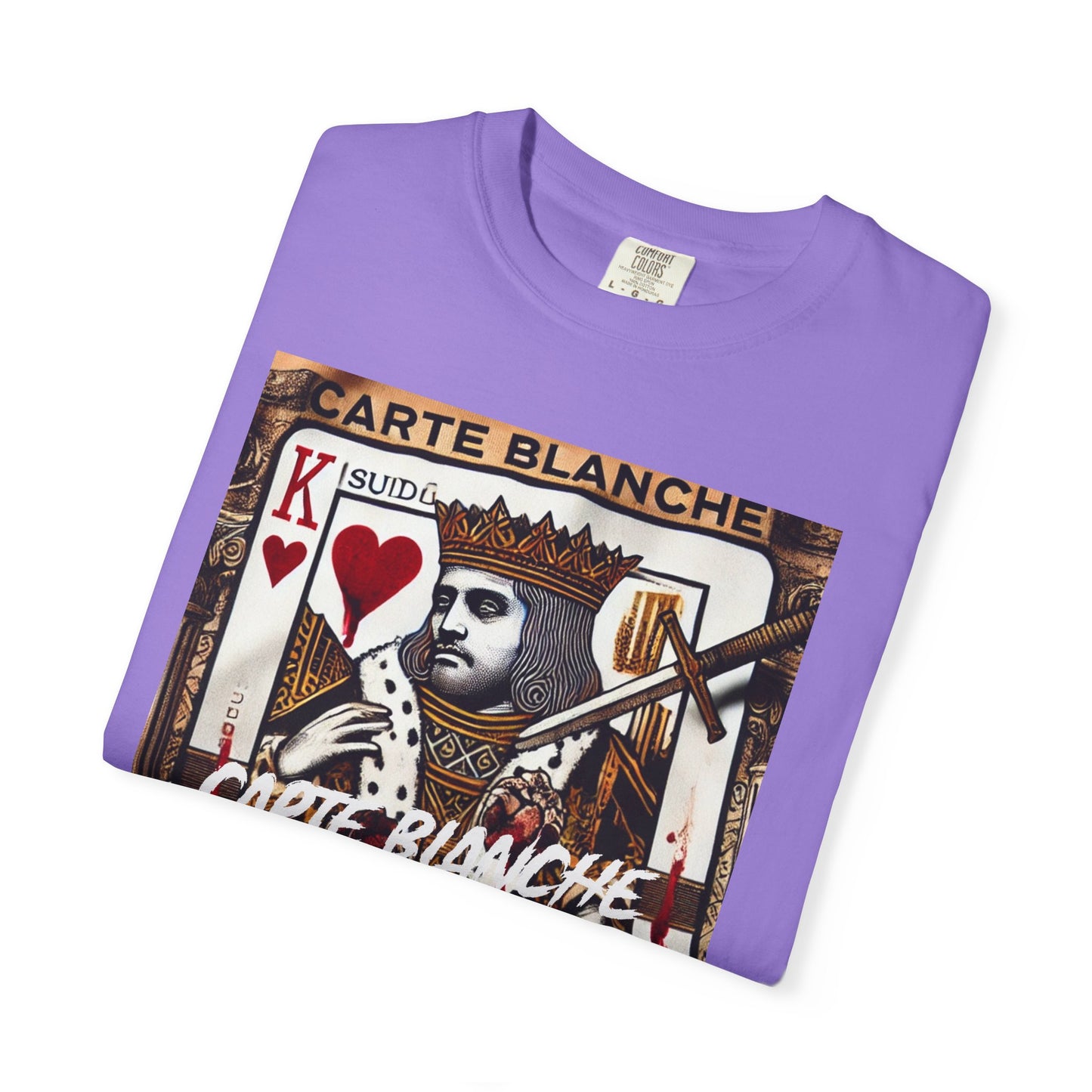 Street Art Graphic T-Shirt - 'God Save the Queen' & 'Carte Blanche' Design