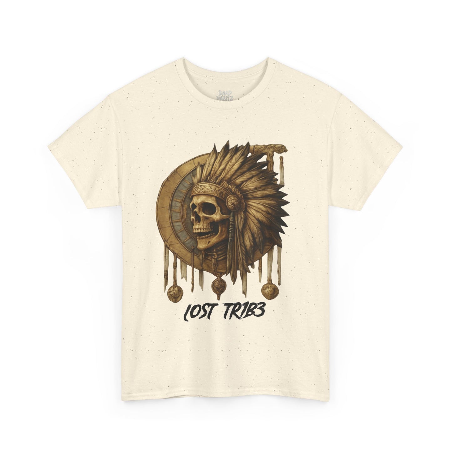 Unisex Heavy Cotton Tee - Lost Tribe Skull Design