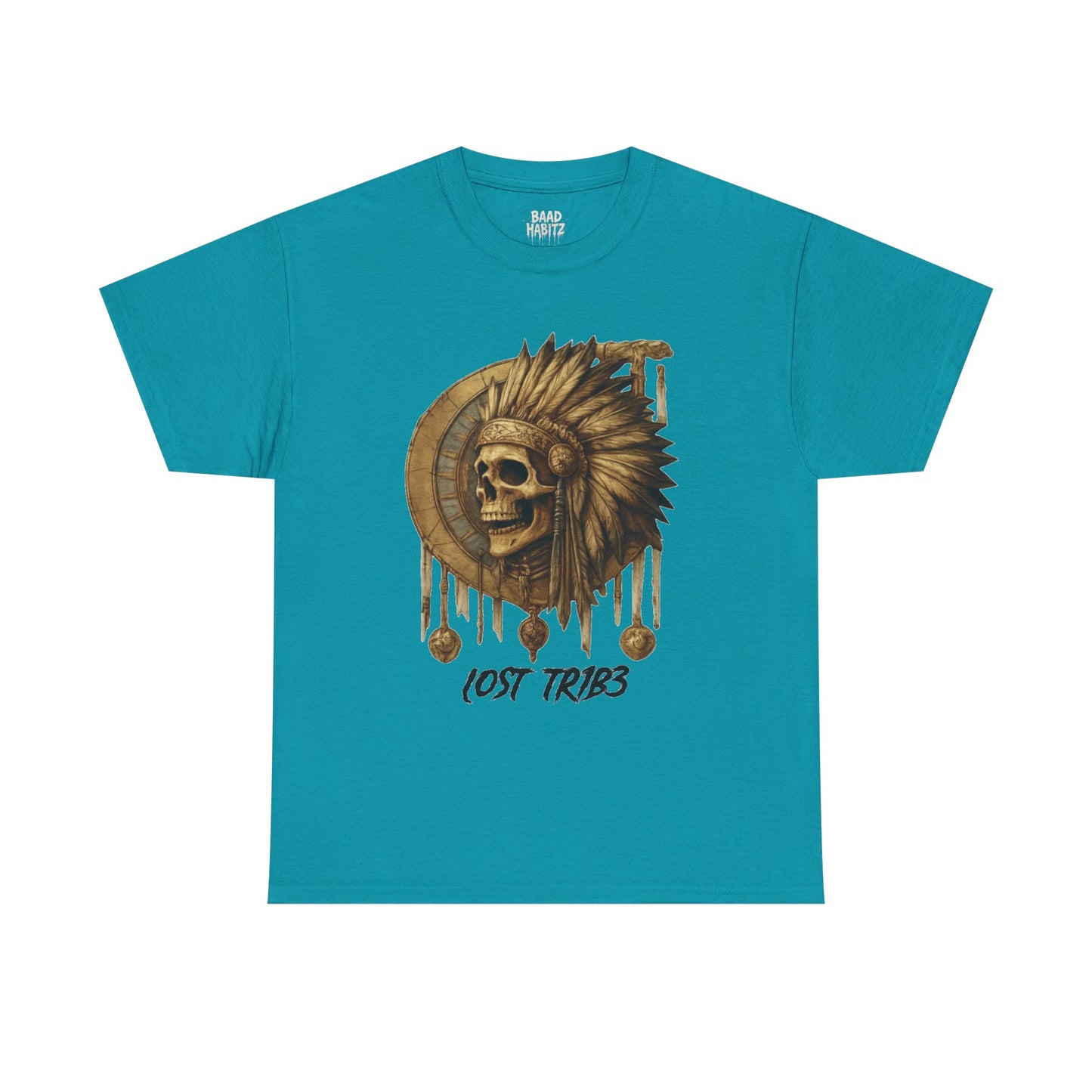 Unisex Heavy Cotton Tee - Lost Tribe Skull Design