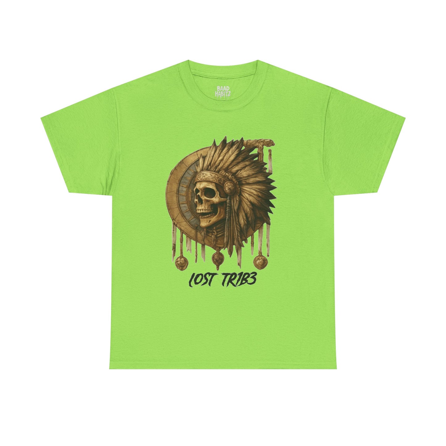 Unisex Heavy Cotton Tee - Lost Tribe Skull Design