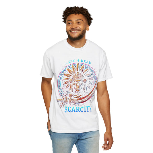 L3FT 4 DEAD Scarcity Unisex Garment-Dyed T-shirt - Bold Streetwear for Creative Souls