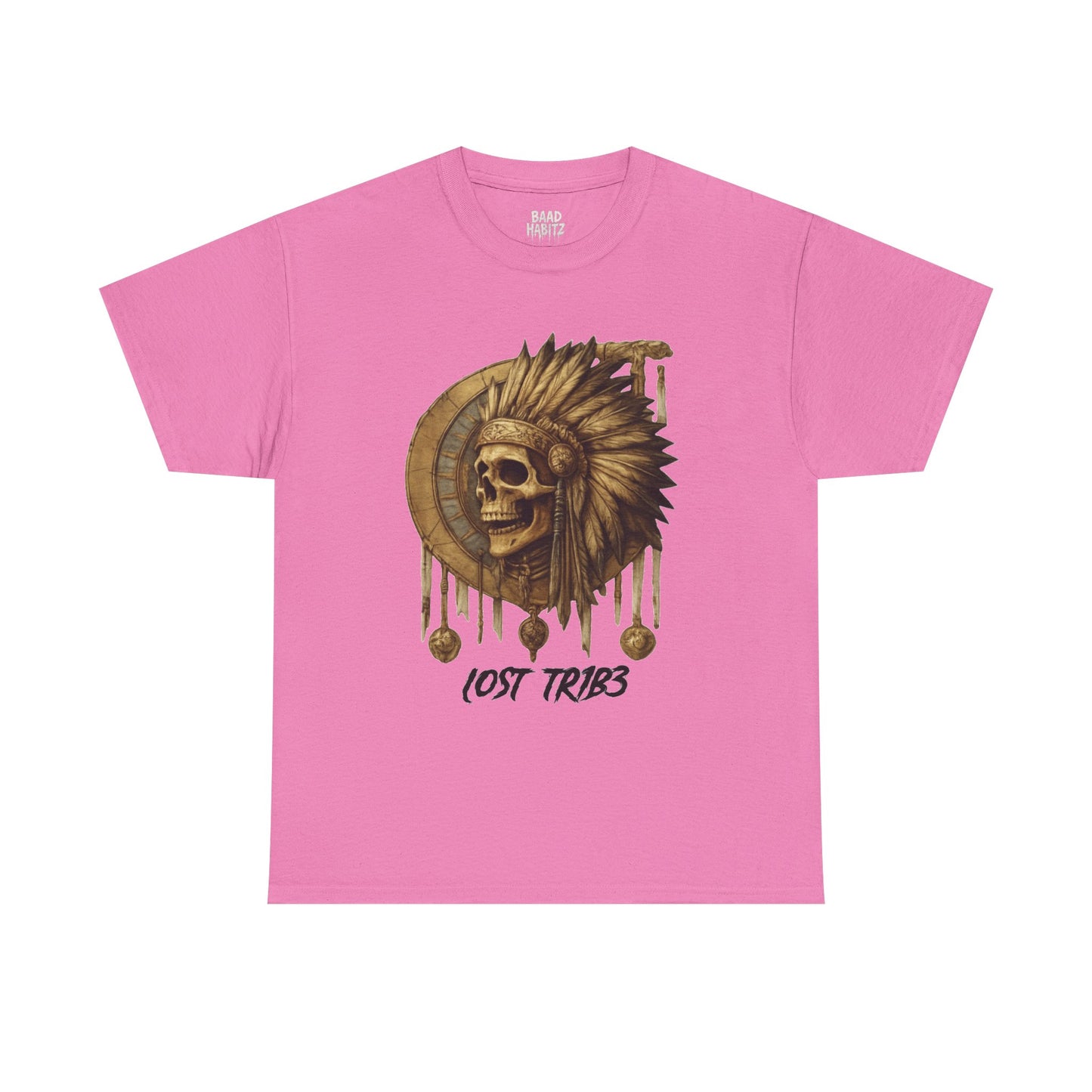 Unisex Heavy Cotton Tee - Lost Tribe Skull Design