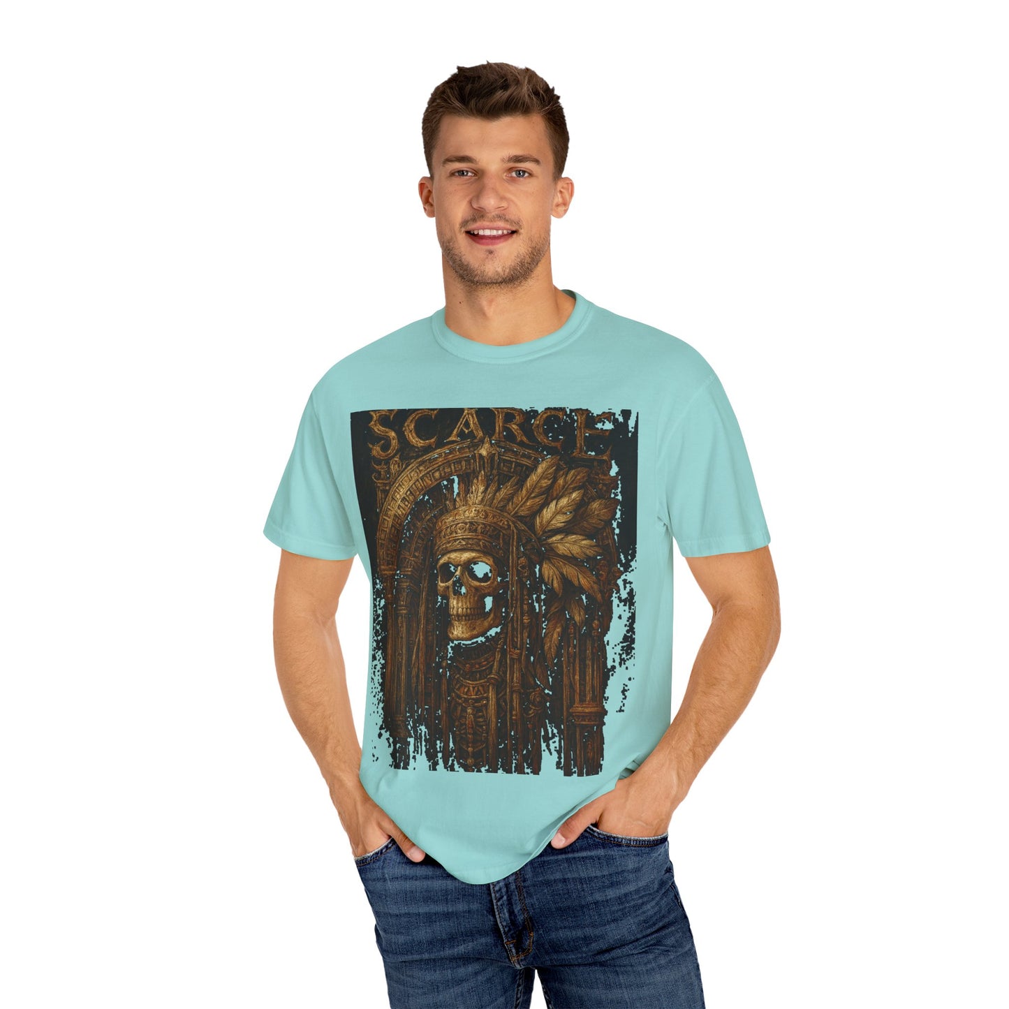Unisex Garment-Dyed T-Shirt - SCARCE The Lost Skull Design