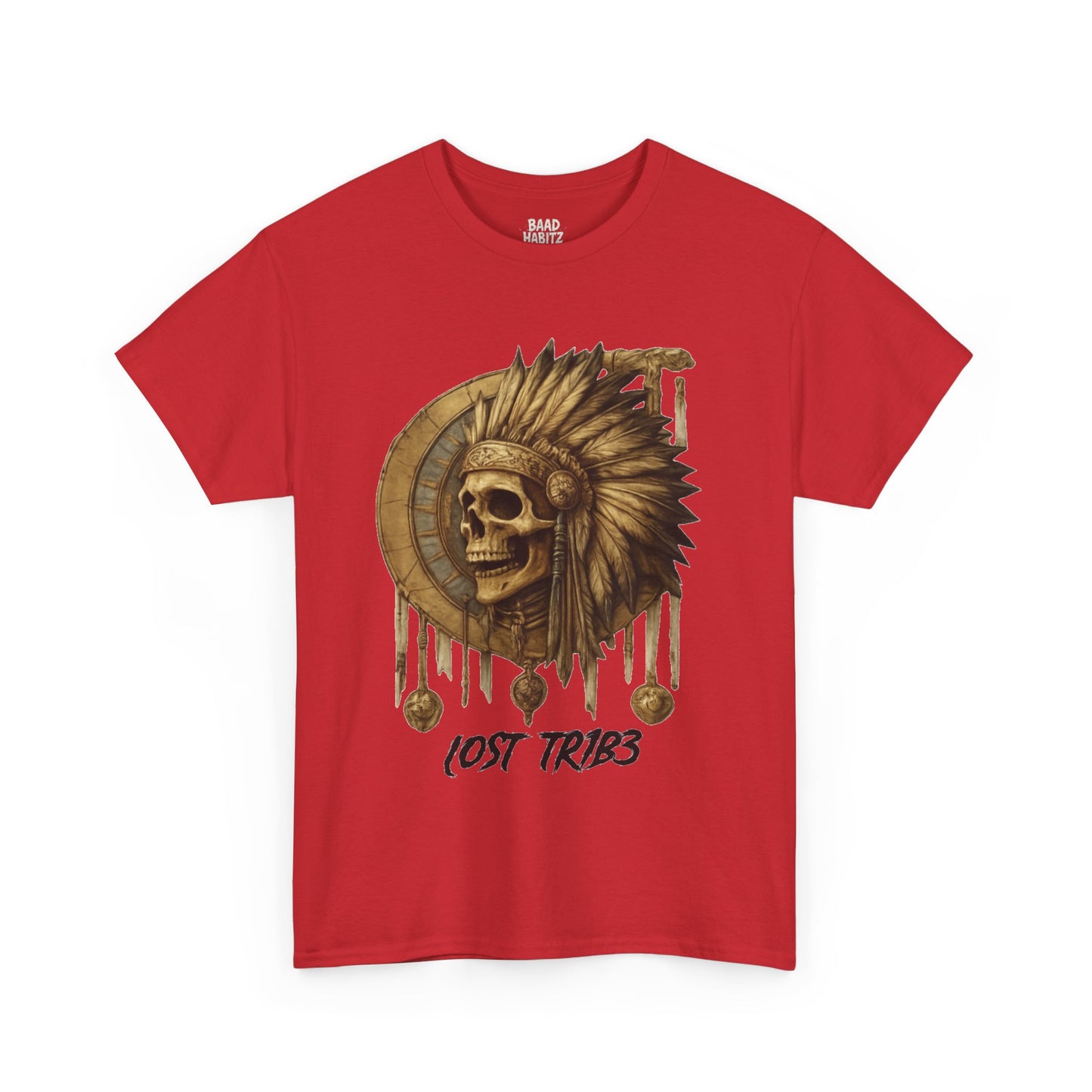 Unisex Heavy Cotton Tee - Lost Tribe Skull Design