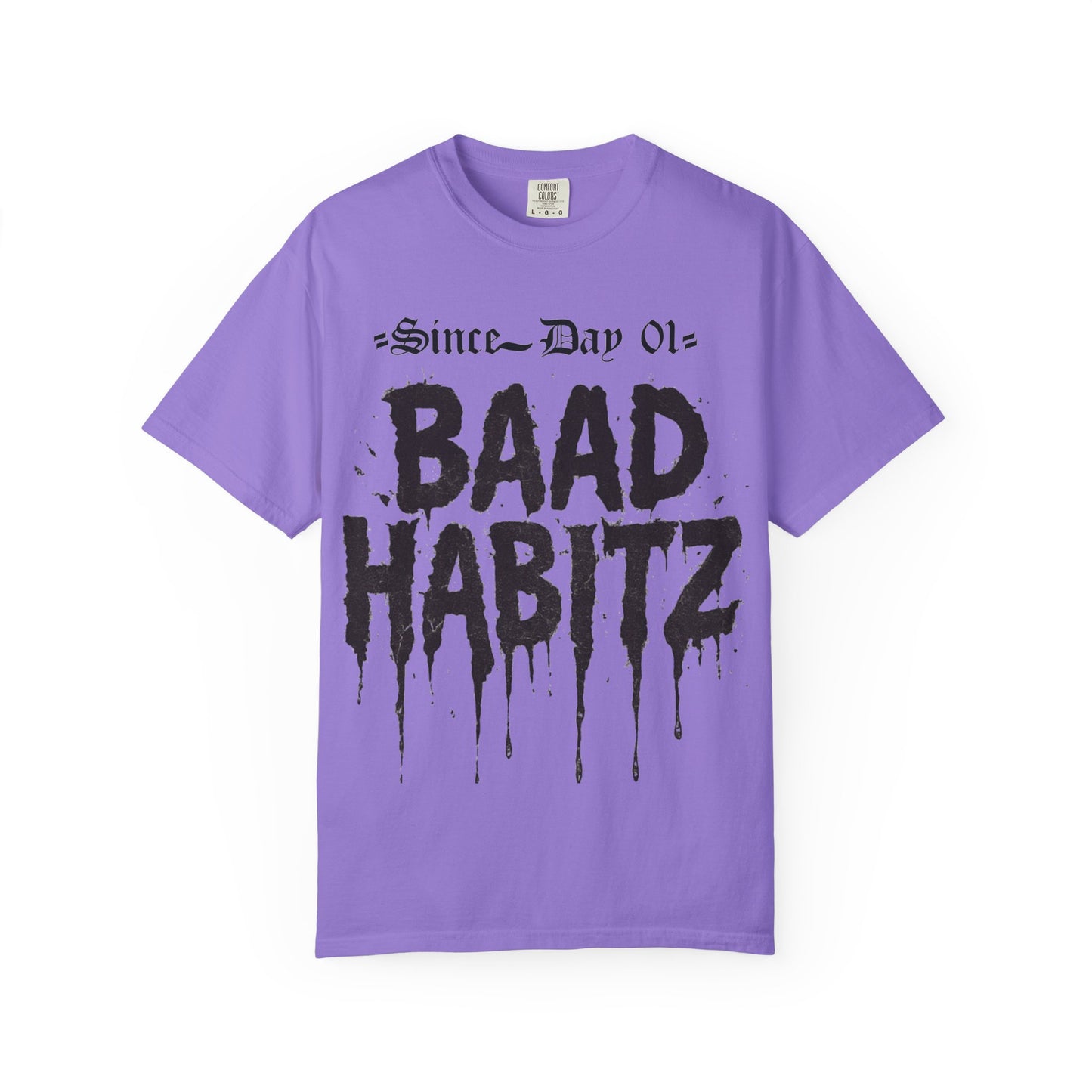 Trendy Unisex Graphic T-Shirt - 'BAAD HABITZ' & 'BORN RYC' Design