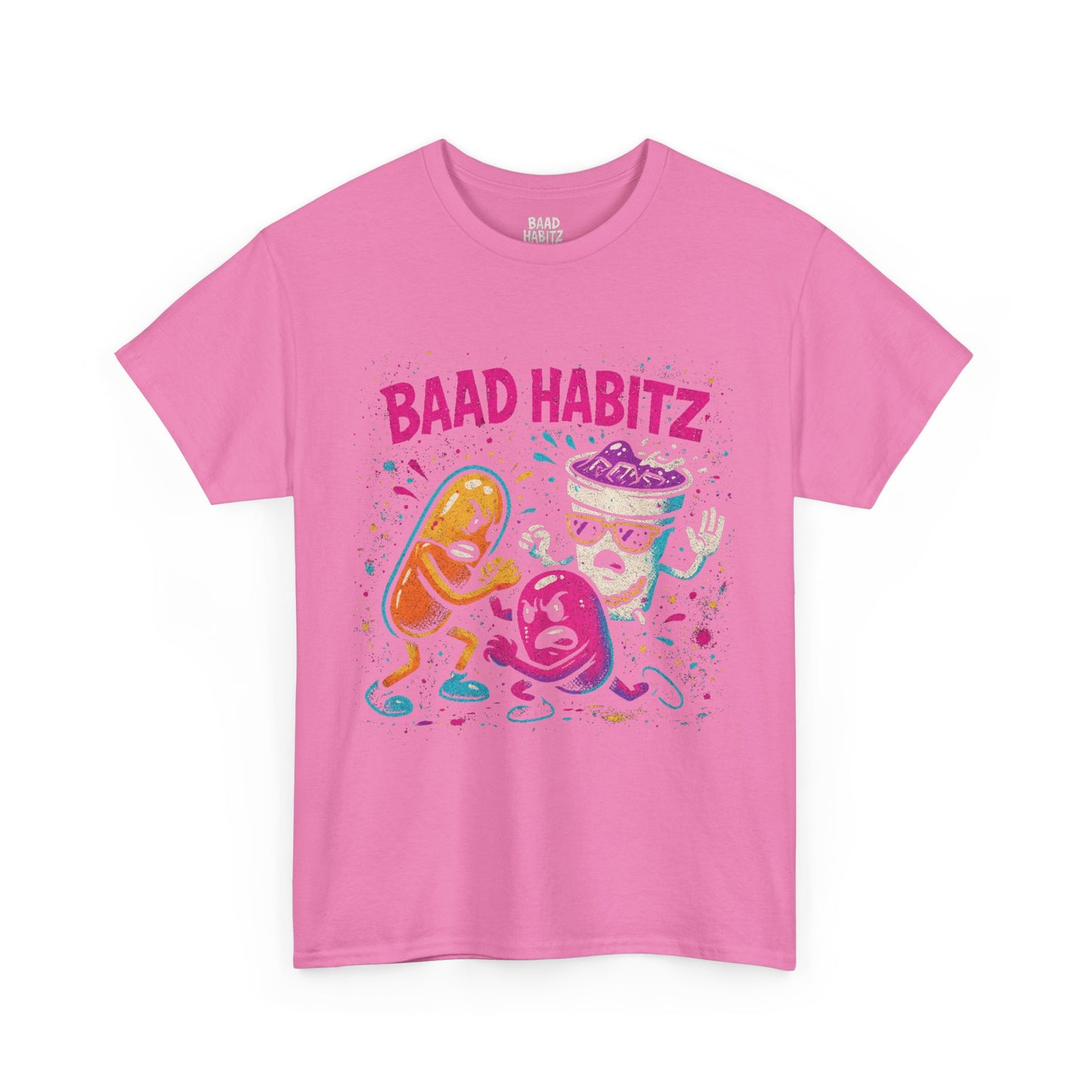 Funny Graphic Tee, Unisex Humor Shirt, Party Wear, Baad Habitz Apparel, Drugz T-Shirt, Gift for Friends