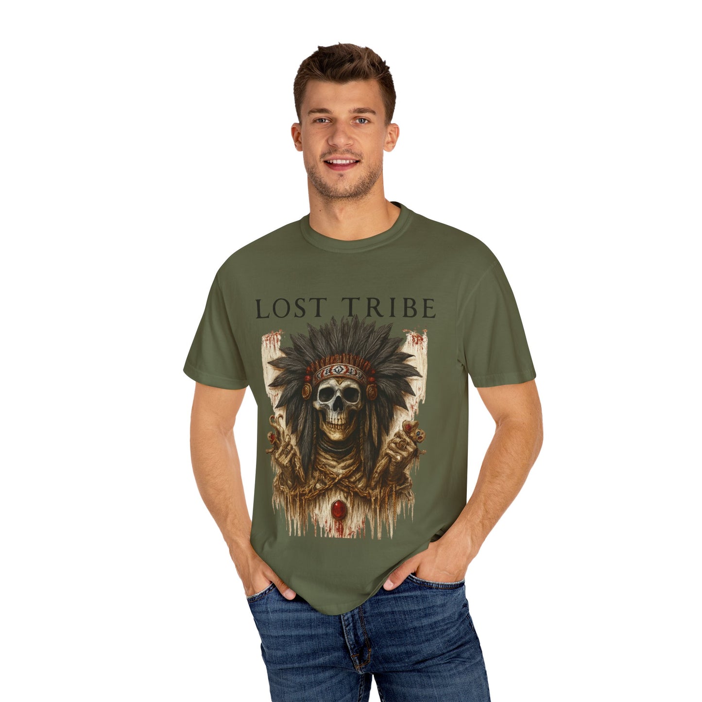 Lost Tribe Unisex Garment-Dyed T-Shirt | Scarcity Graphic Tee for Festival & Everyday Wear
