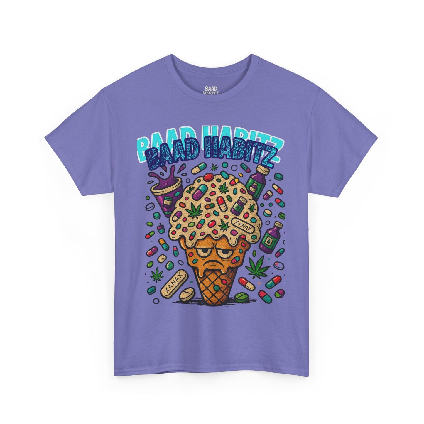 Fun Ice Cream Graphic Tee, Unisex Heavy Cotton Shirt, Summer Wear, Gift for Friends, Casual Outfit, Music Festival Apparel