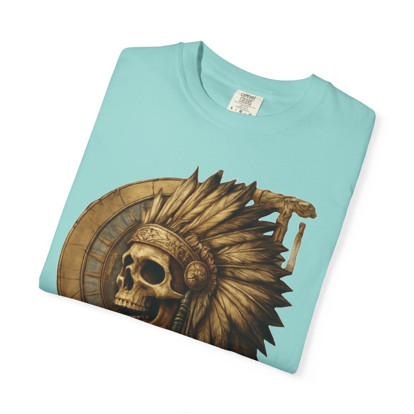 Unisex Garment-Dyed T-Shirt - 'Lost Tribe' Skull Design
