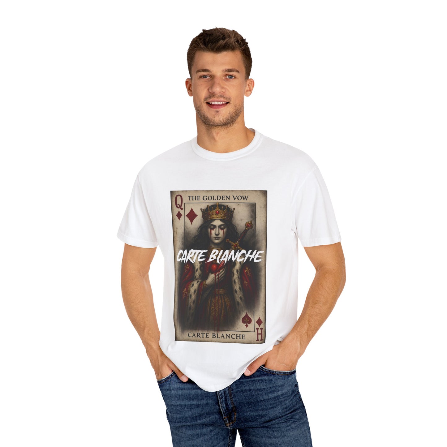 Artistic Unisex T-Shirt - Carte Blanche Playing Card Design