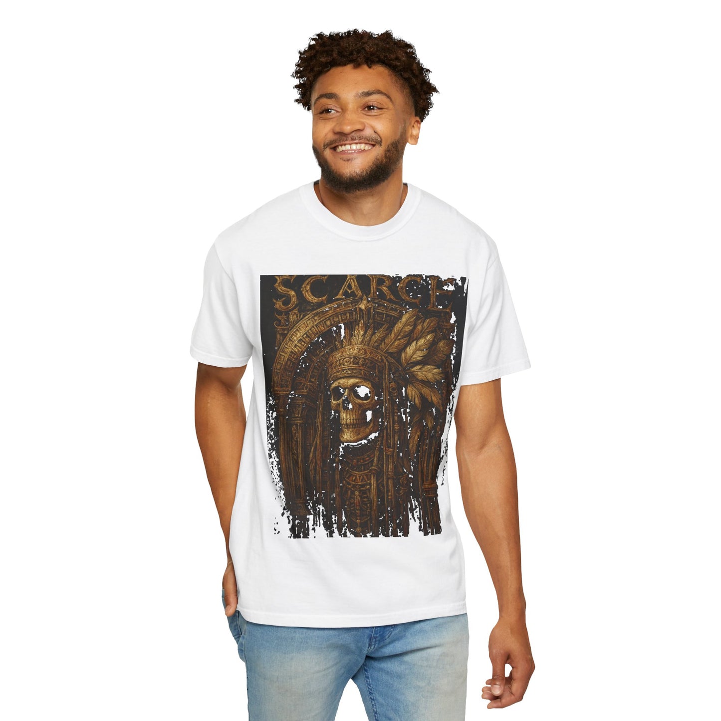 Unisex Garment-Dyed T-Shirt - SCARCE The Lost Skull Design