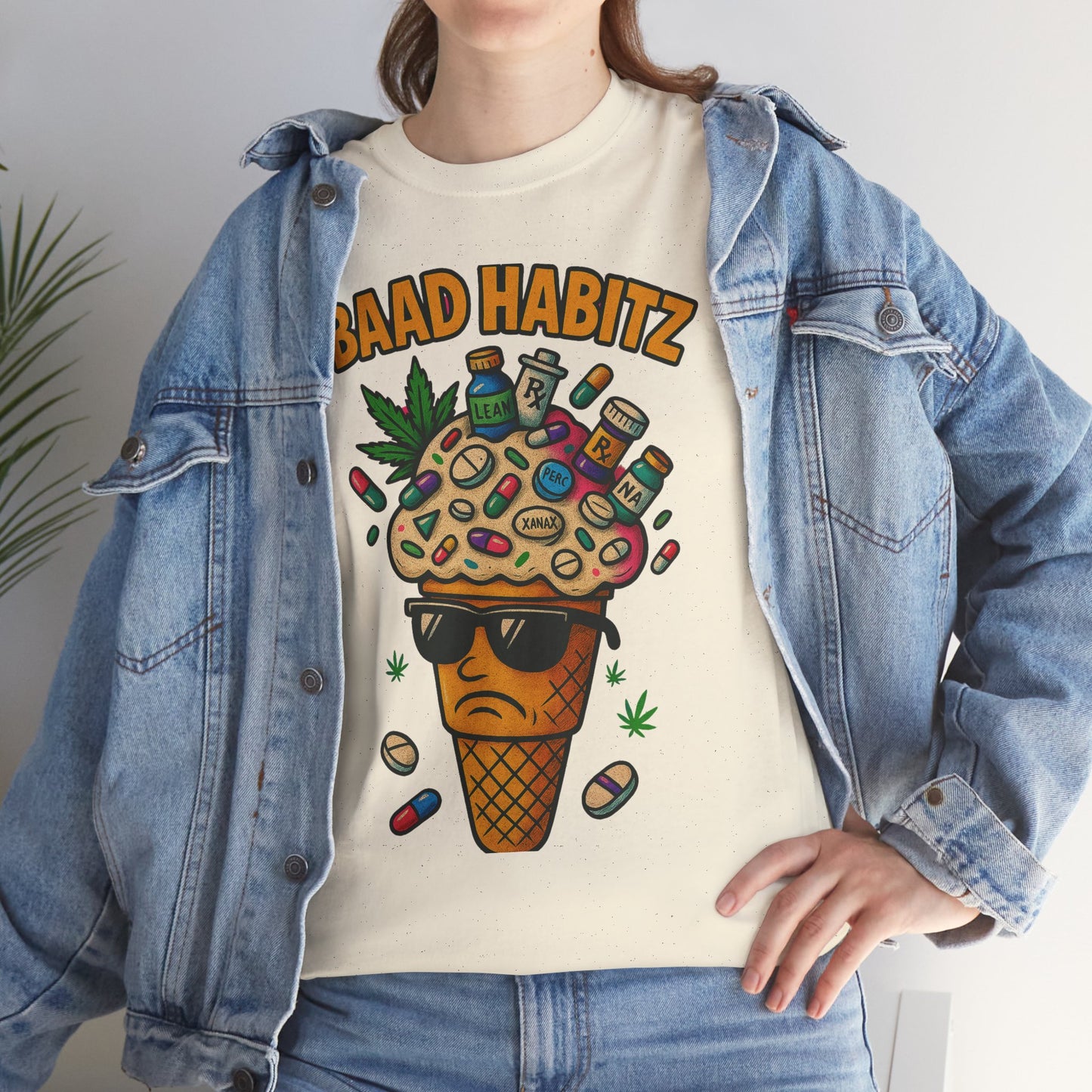 Funny Graphic Tee, Trendy T-Shirt for Casual Wear, Summer Wardrobe Essential, Perfect Gift for Friends, BAAD HABITZ Design