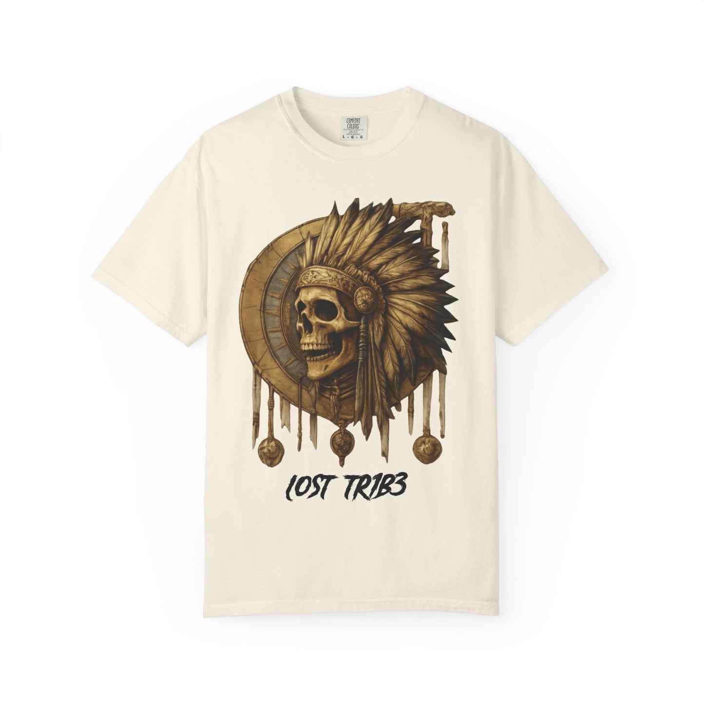Unisex Garment-Dyed T-Shirt - 'Lost Tribe' Skull Design