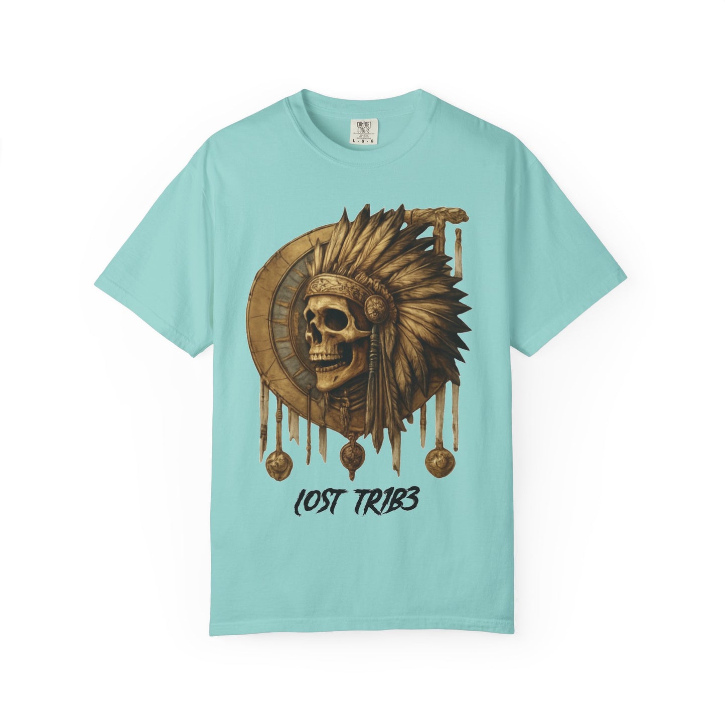 Unisex Garment-Dyed T-Shirt - 'Lost Tribe' Skull Design