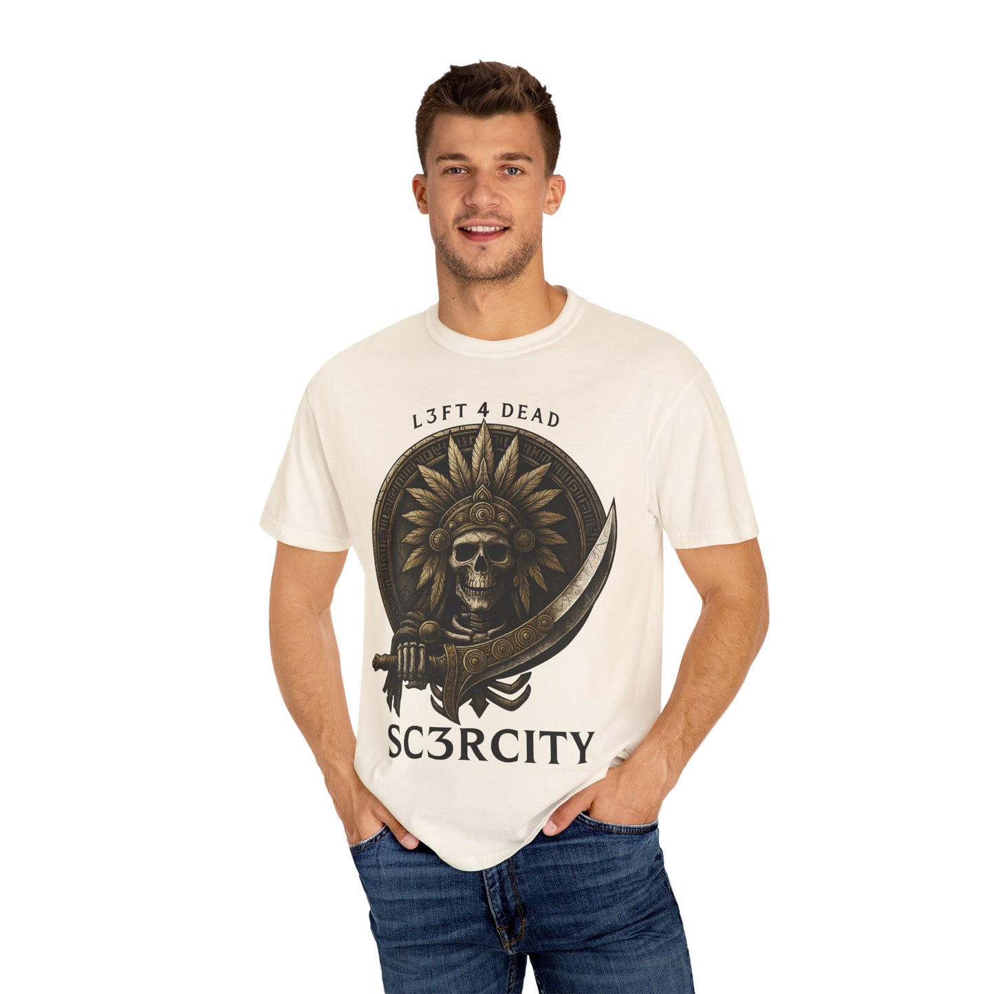 Unisex Garment-Dyed T-Shirt with Skull Design - Perfect for Casual Days and Gifting